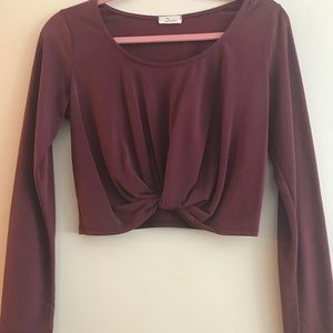 Long sleeve crop top